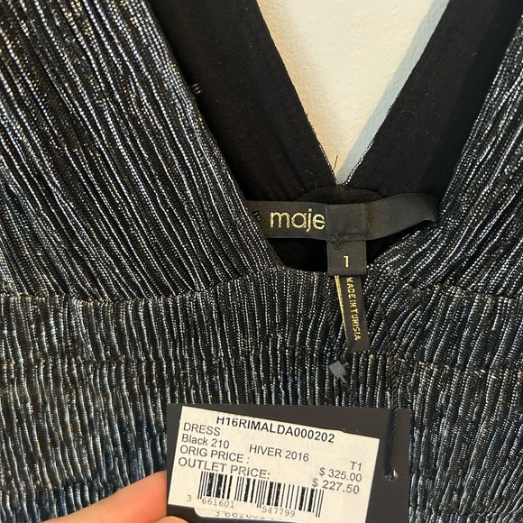 Maje Runela Shimmered Mini Dress NWT - Picture 3 of 3